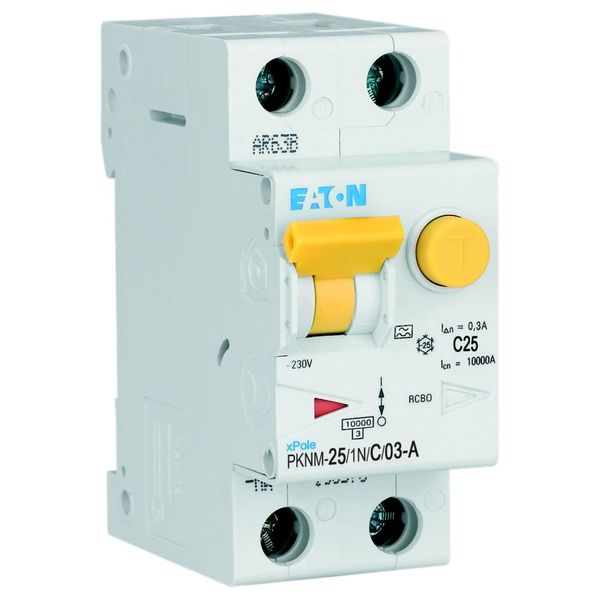 RCD/MCB combination, 25 A, 300 mA, MCB trip characteristic: C, 1p+N, RCD trip characteristic: A image 11