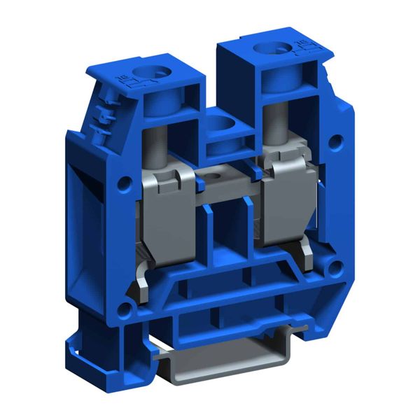 Screw terminal block 35mm2, 1-level, blue color image 1