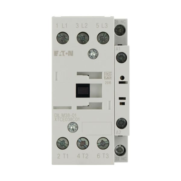 Contactor, 3 pole, 380 V 400 V 18.5 kW, 1 NC, RDC 24: 24 - 27 V DC, DC operation, Screw terminals image 14