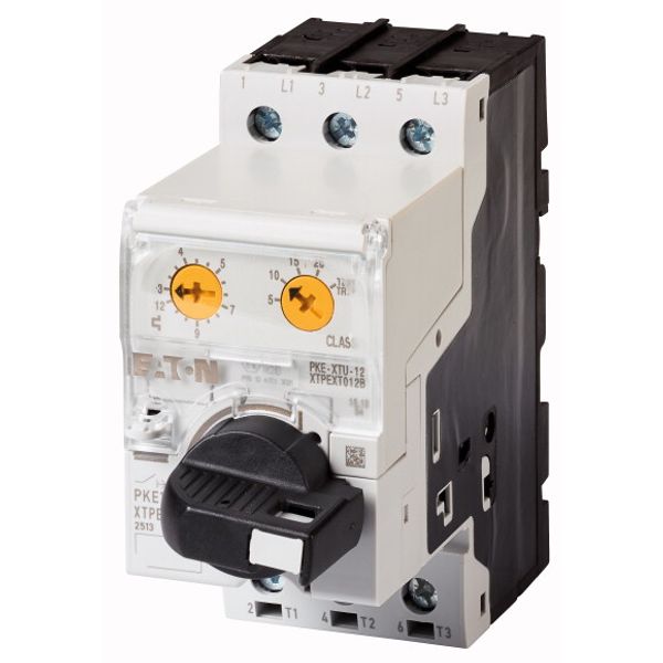 Motor-protective circuit-breaker, Complete device with AK lockable rotary handle, Electronic, 3 - 12 A, With overload release image 1