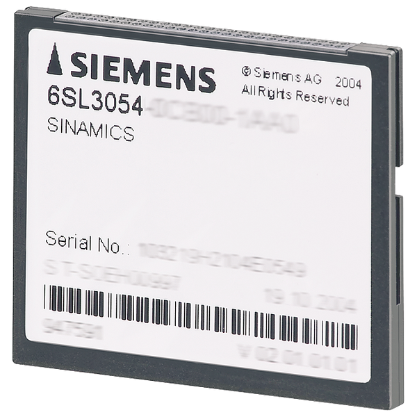 SINAMICS S120 CompactFlash card without performance expansion incl. licensing (Certificate of License, stored on the image 1