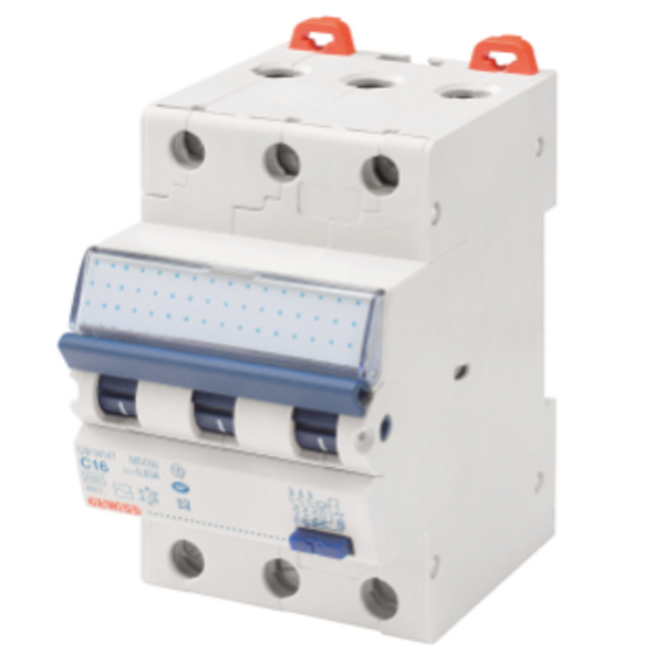 COMPACT RESIDUAL CURRENT CIRCUIT BREAKER WITH OVERCURRENT PROTECTION - MDC 45 - 3P CURVE C 10A TYPE A Idn=0,3A - 3 MODULES image 1