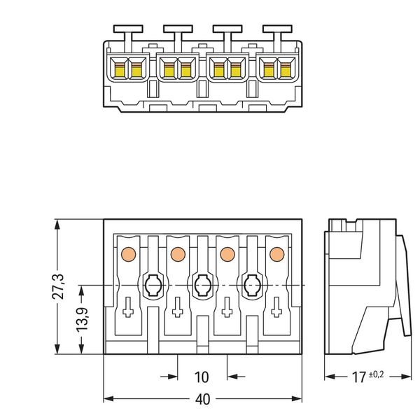 Lighting connector push-button, external without ground contact white image 4