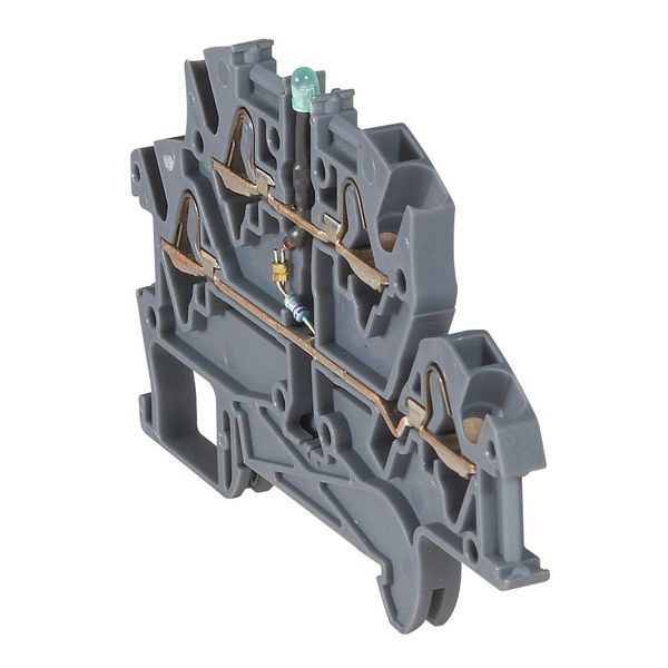 Terminal block Viking 3 - spring - function block - 2 connect - diode carrier image 2