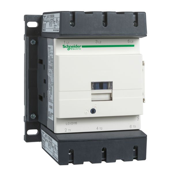 TeSys Deca contactor , 3P(3 NO) , AC-3 , = 440V, 115A , 380V AC 50/60 Hz coil image 1