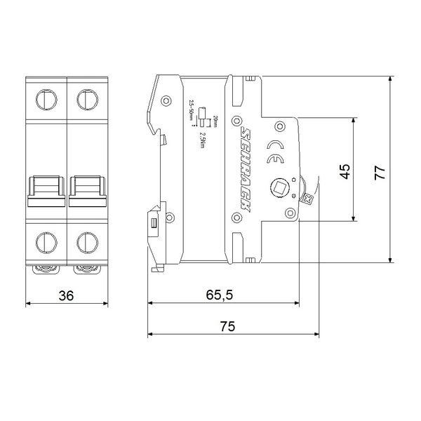 Main Load-Break Switch (Isolator) 63A, 2-pole image 6