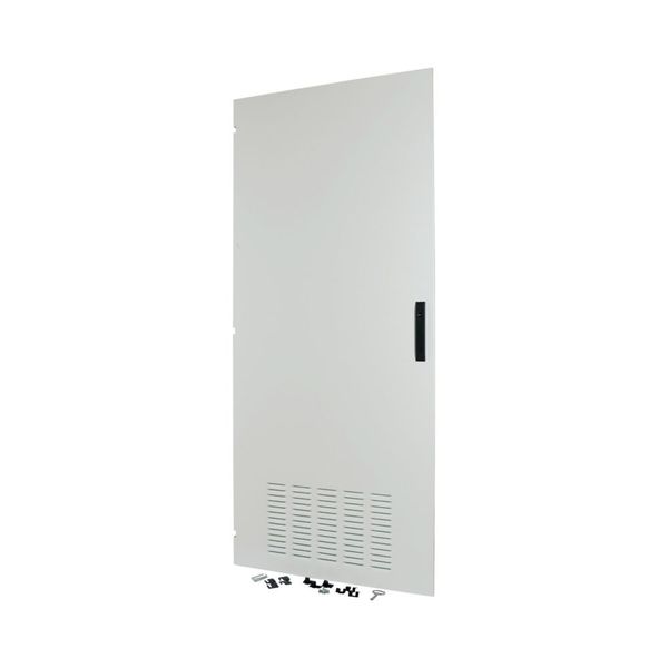 Section door, ventilated IP42, hinges left, HxW = 1400 x 425mm, grey image 5