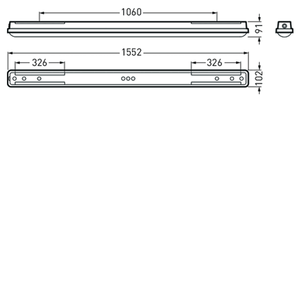 Weather-proof luminaires Oleveon Fit Lens Grey ET 28W 4000lm Wide (W) IP66 IK03 3 SDCM 7123240 image 2