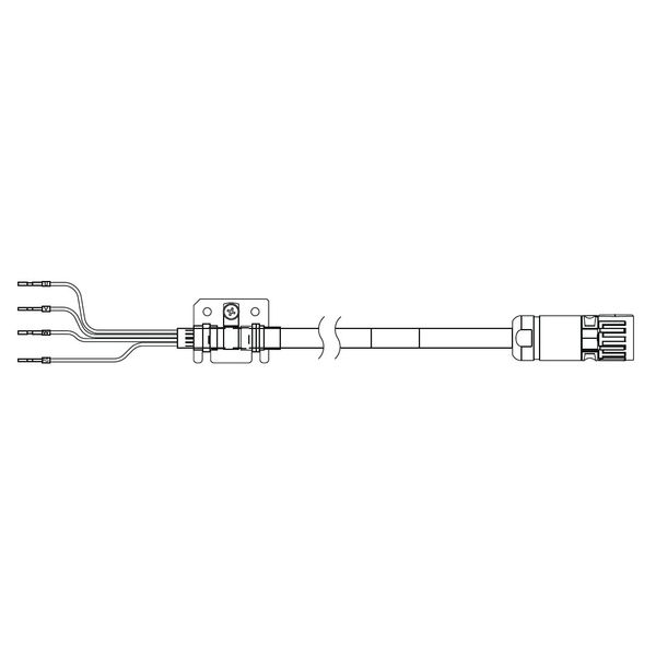 1S series servo motor power cable, 10 m, non braked, 400 V: 4 kW to 5. image 2