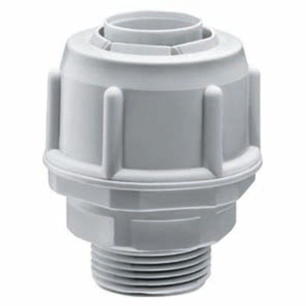 STRAIGHT FIXED COUPLING DEVICE GAS PITCH RUNG - IP54 - SHEATH Ø 25MM - GAS PITCH 3/4'' - GREY RAL7035 image 1