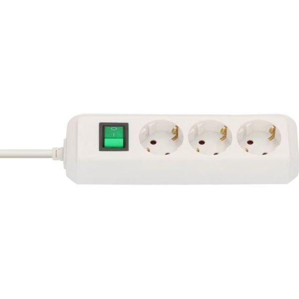 Eco-Line extension socket with switch 3-way white 5m H05VV-F 3G1,5 image 1