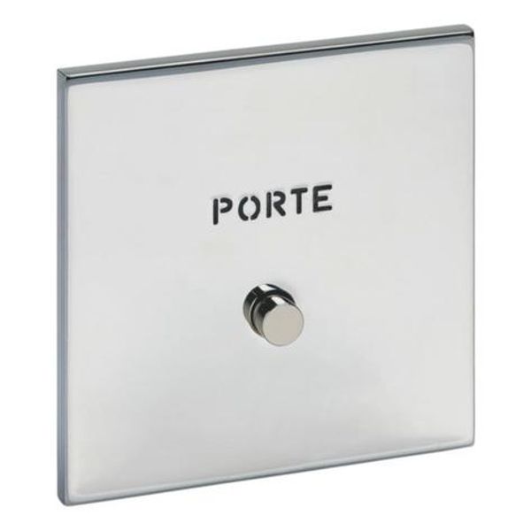 Art d'Arnould universe Epure illuminated push button 1 position with marking Holder - mirror steel image 1