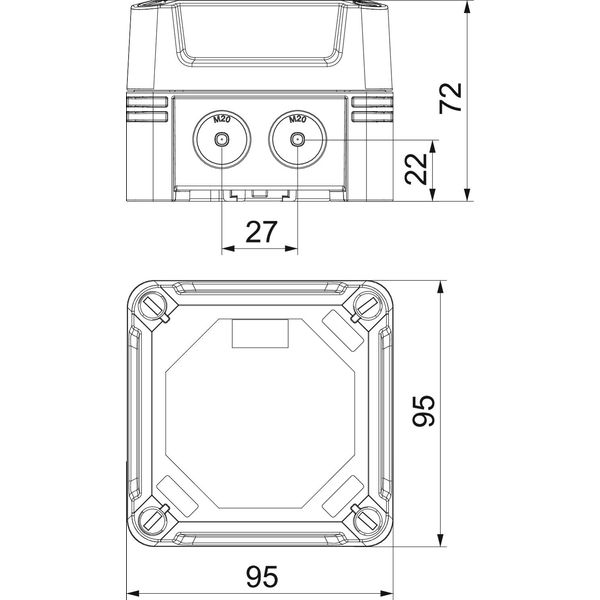 X02 LGR Junction box  95x95x72 image 2