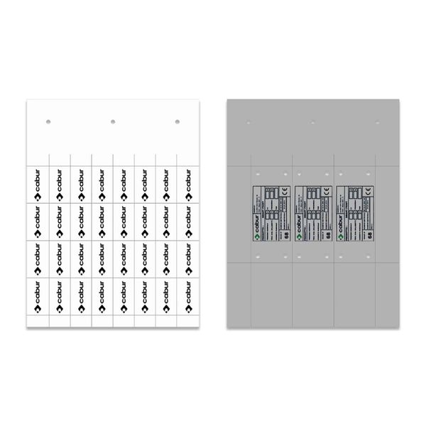 Rivetable methacrylate plate, 49x15mm, white color, for SmartPrint-Plus image 1