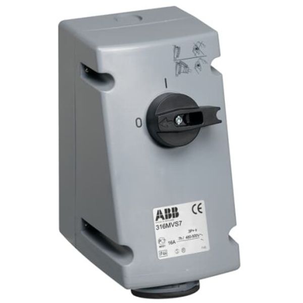 ABB520MI5WN Industrial Switched Interlocked Socket Outlet UL/CSA image 1