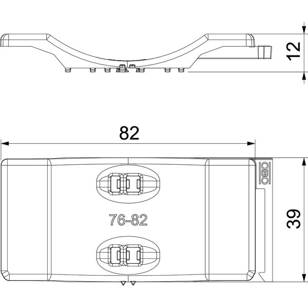 2058UW 82 LGR Counter-trough combinable with double trough 76-82mm image 2