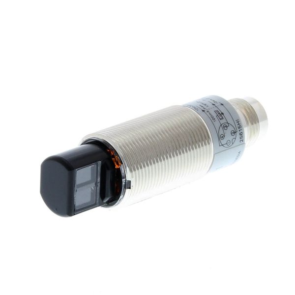 Photoelectric sensor, M18 threaded barrel, radial type, metal, red LED E3RB2016M image 1