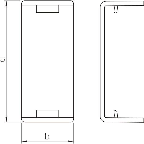 WDK HS60090RW Joint cover for WDK 60090 62x93x18mm image 2