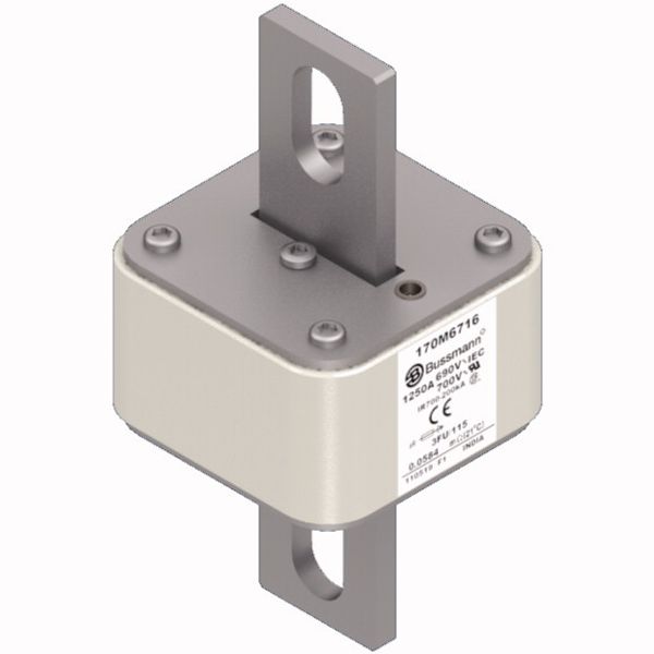 Fuse-link, high speed, 315 A, AC 1250 V, size 3, 76 x 92 x 159 mm, aR, IEC, UL, single indicator image 4