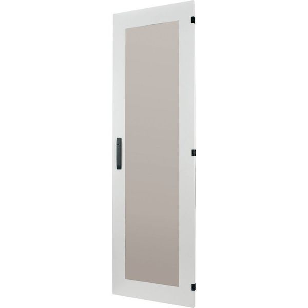 Section door with glass window, closed IP55, left or right-hinged, HxW = 1400 x 600mm, grey image 6