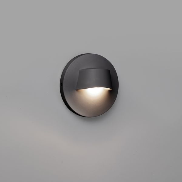 BROW DARK GREY WALL LAMP LED 3W 3000K image 2