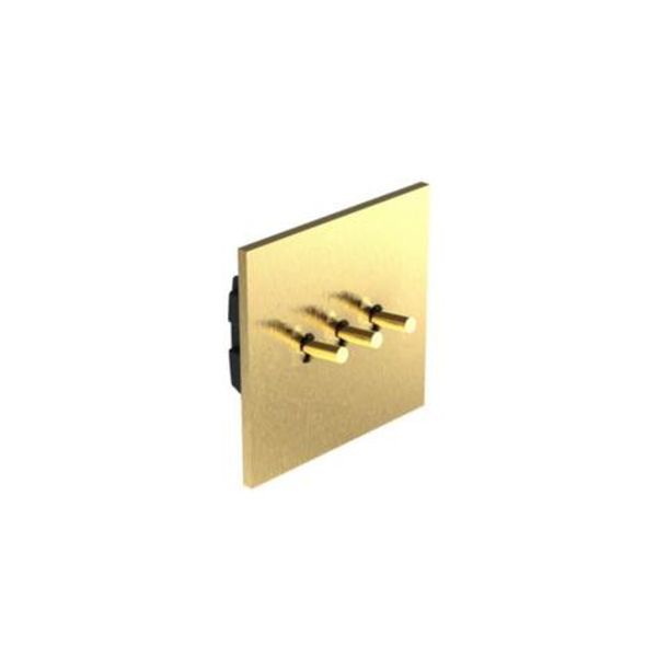 Art d'Arnould - 3 gang single pole switch Epure toggle type 20AX-250V - Brushed Gold image 1