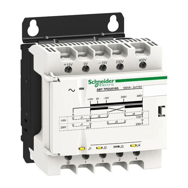 voltage transformer - 230..400 V - 2 x 115 V - 100 VA image 4