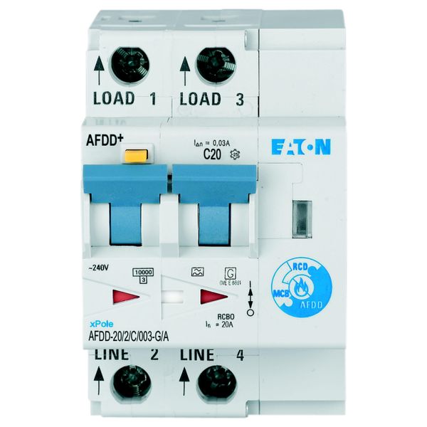 Arc Fault Detection Device, 2p, C, 20 A, 30 mA, type G/A image 5