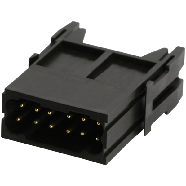 Male module, 12-pole, crimp t. 250 V (Pin-PE) / 400 V (Pin-Pin), 10 A image 1