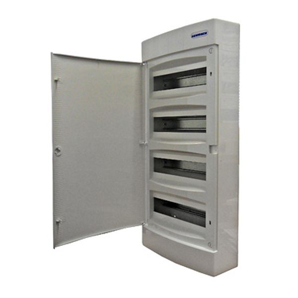 Wall-mounting Distribution Board 4-row, 48MW, white door image 1