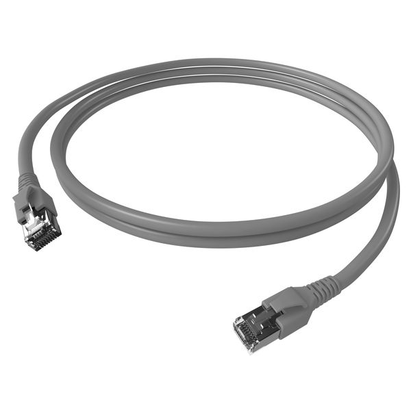 Patchcord RJ45 shielded Cat.6a 10GB, LS0H, grey,    2.0m image 3