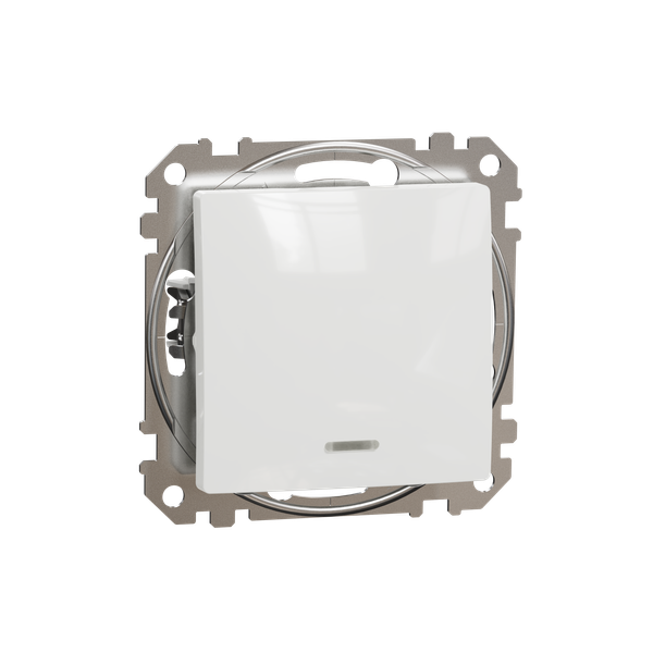 Sedna Design & Elements, 1-way Push-Button 10A Blue Loc LED, professional, white image 4