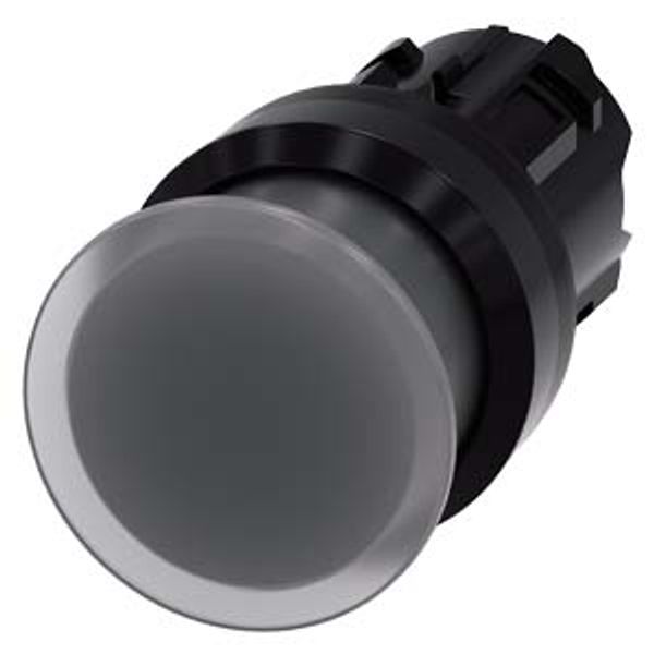 Illuminated mushroom pushbutton, 22 mm, round, plastic, clear, 30 mm, momentary 3SU1001-1AD70-0AA0-Z Y10 image 2