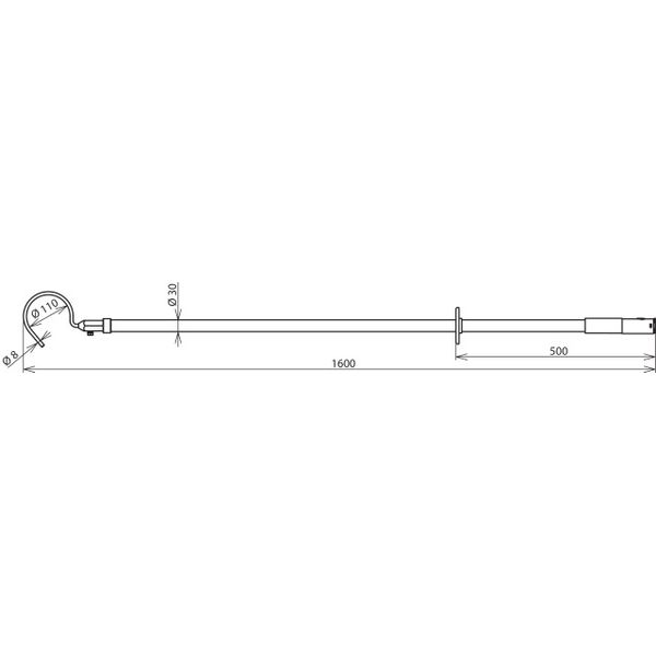 Discharge device w. ring hook L 1600mm w. plug-in coupling image 2