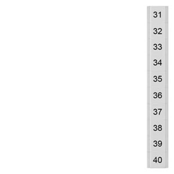 labeling plate, flat, 31-40, termin... image 1