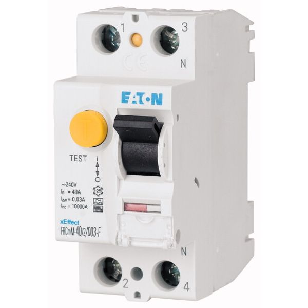 Residual current circuit breaker (RCCB), 63A, 2p, 30mA, type G/F image 1