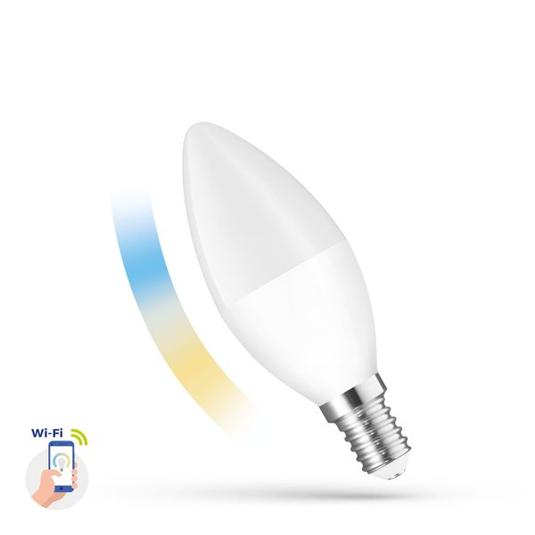 LED C38 5W E-14 230V CCT+DIM Wi-Fi Spectrum SMART image 2