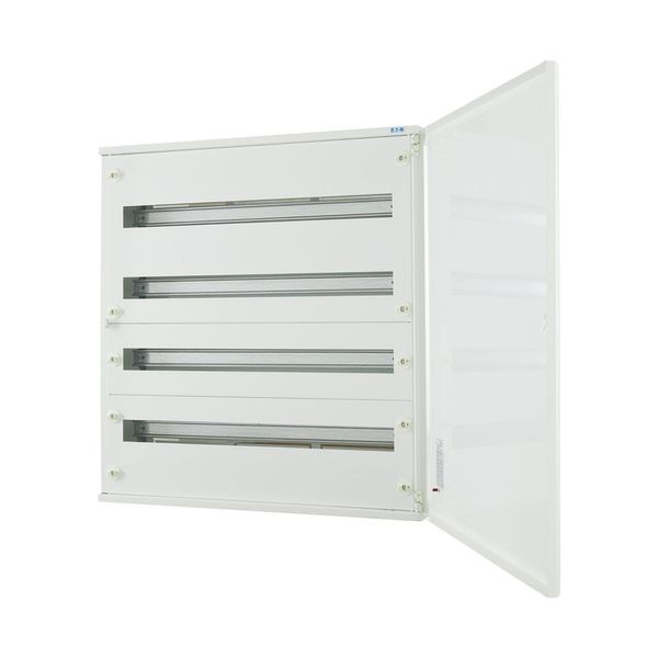 Complete surface-mounted flat distribution board, white, 33 SU per row, 4 rows, type A image 1