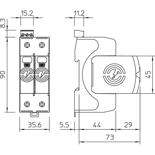 V50-1+NPE+FS-150 CombiController V50 1-pole with NPE + RS 150V image 2