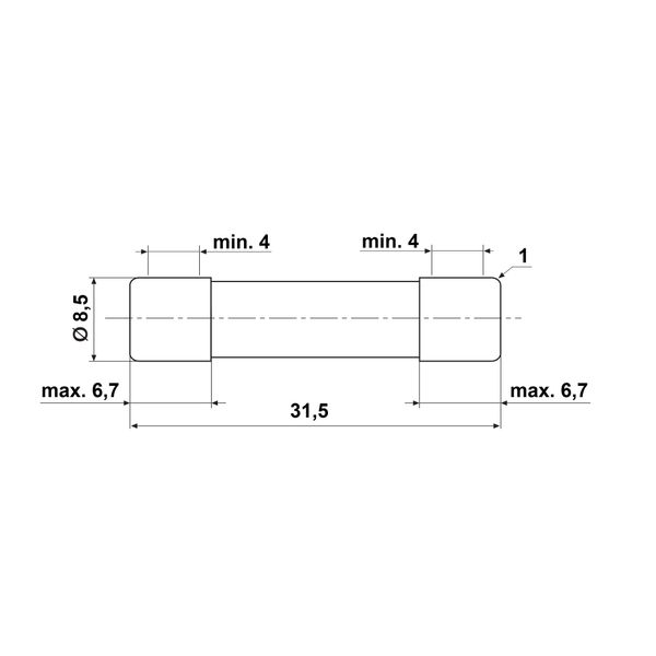 Cylindrical fuse link 8x31, 8A, characteristic gG, 400VAC image 3