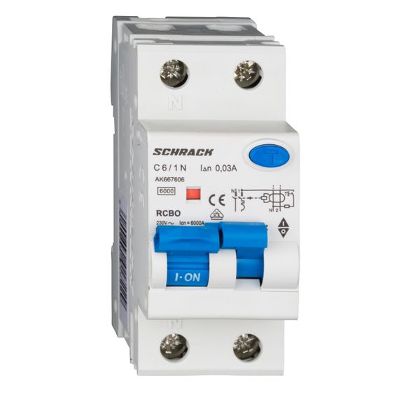 Combined MCB/RCD (RCBO) 1+N, AMPARO 6kA, C 6A, 30mA, Typ A image 2