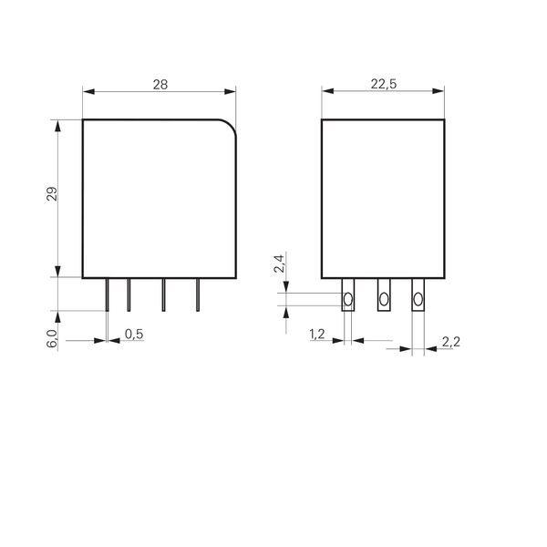 Plug-in Relay 11 pin 3 C/O 24VAC 10A, series PT image 3