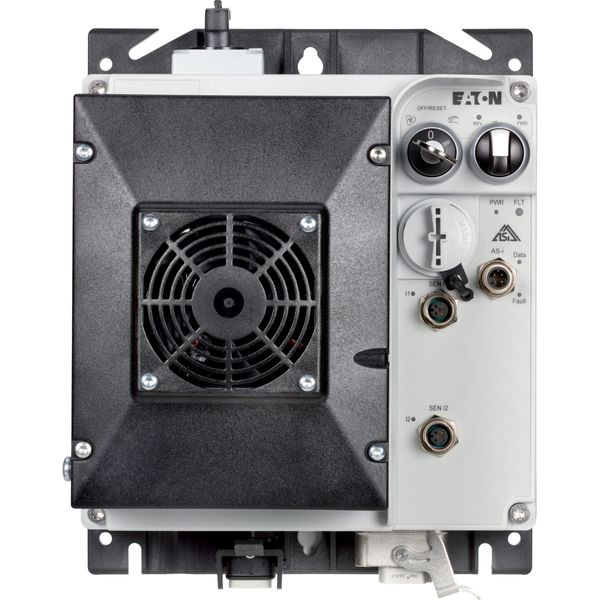 Speed controller, 8.5 A, 4 kW, Sensor input 4, 400/480 V AC, AS-Interface®, S-7.4 for 31 modules, HAN Q5, with manual override switch, with fan image 16
