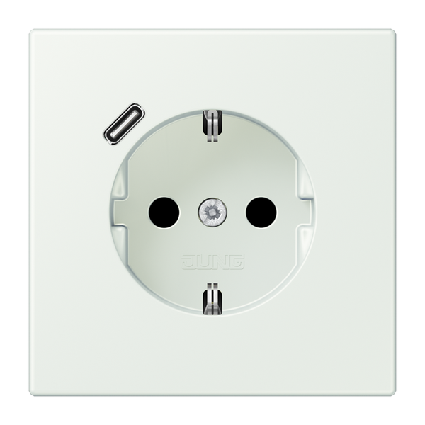 SCHUKO socket with USB type C LC32024 LC1520-18C210 image 1