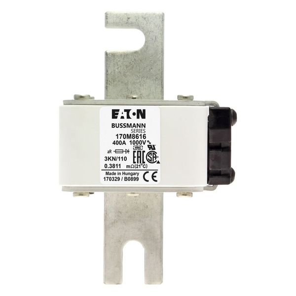 Fuse-link, high speed, 550 A, AC 1000 V, DIN 3, 74 x 92 x 138 mm, aR, DIN, IEC, single indicator image 3