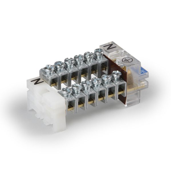 KNA5.120 | N/PE-busbar Cu, N/PE 1/2x16mm²+19x6mm² image 1