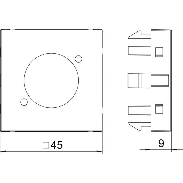 MTG-X O AL1 Multimedia support, XLR without connection socket 45x45mm image 2