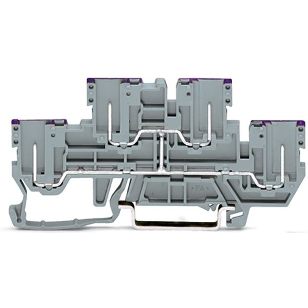 4-pin, double-deck carrier terminal block 4-pin through terminal block image 4