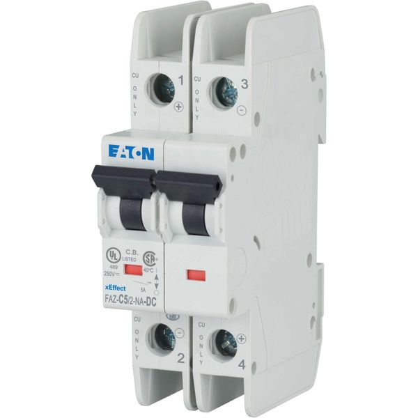 Miniature circuit breaker (MCB), 5 A, 2p, characteristic: C, DC image 10