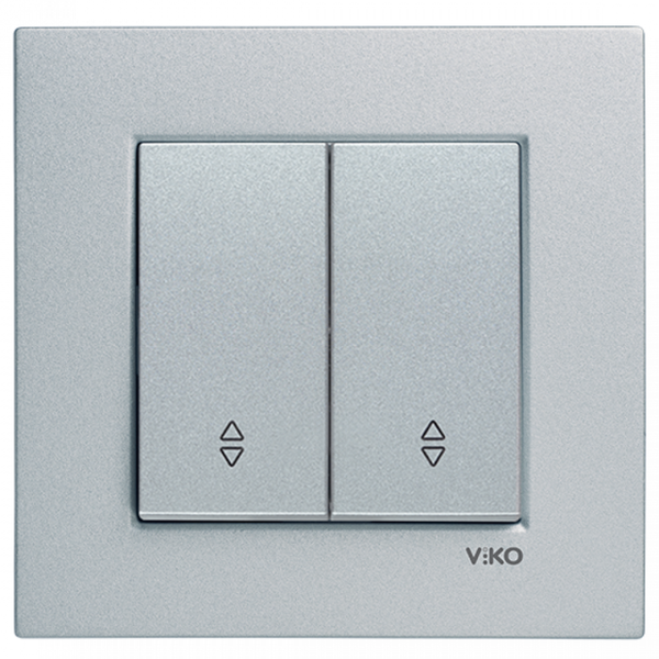 Novella Silver Two Gang Switch-Two Way Switch image 1